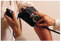 Blood pressure being taken