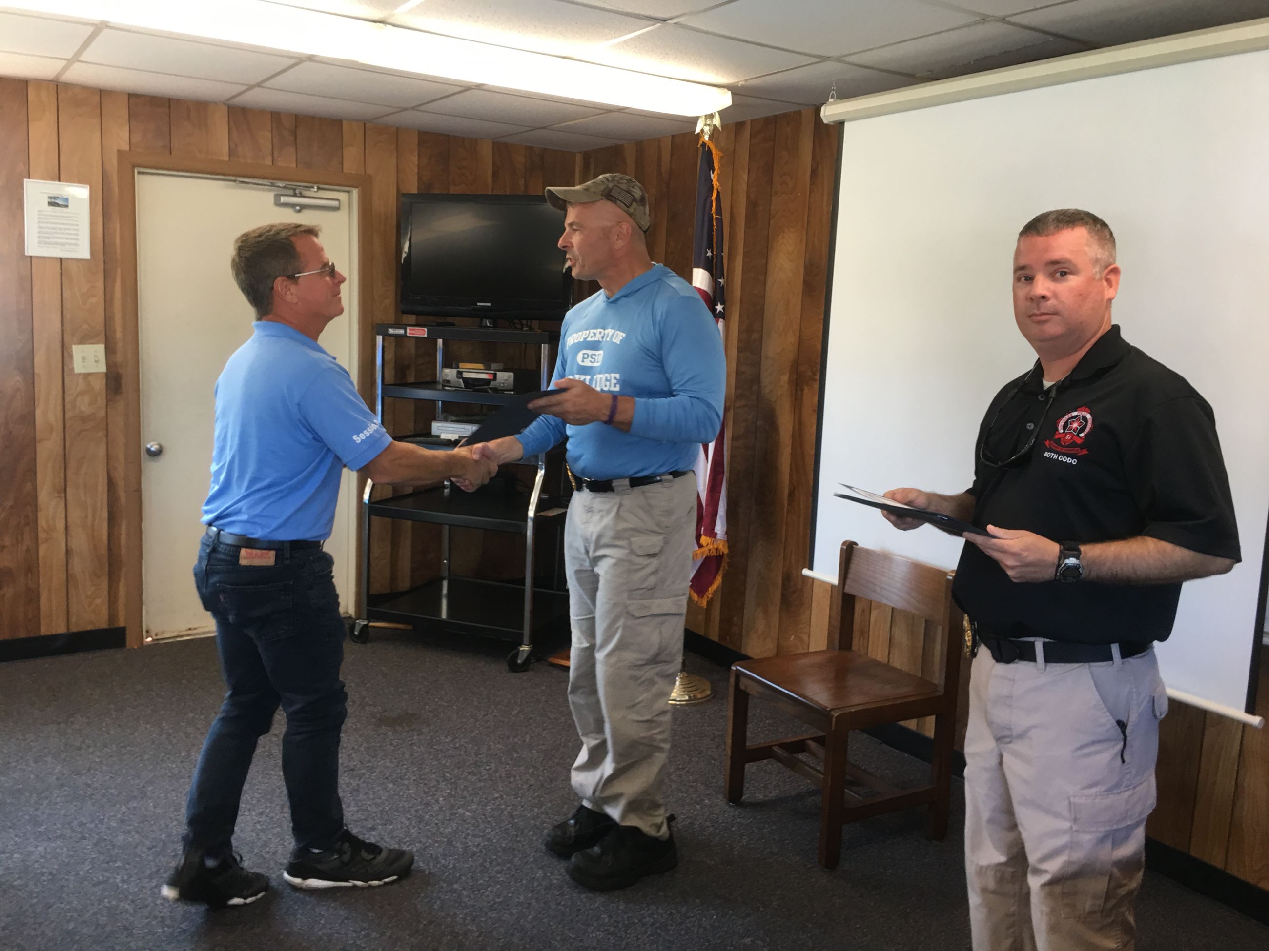 Citizens Academy Participant Receiving Certificate