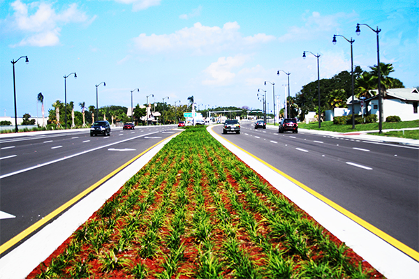 Diagram of U.S. Highway 1 expansion and infrastructure/streetscape project