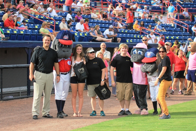 People on the field at Rock Night