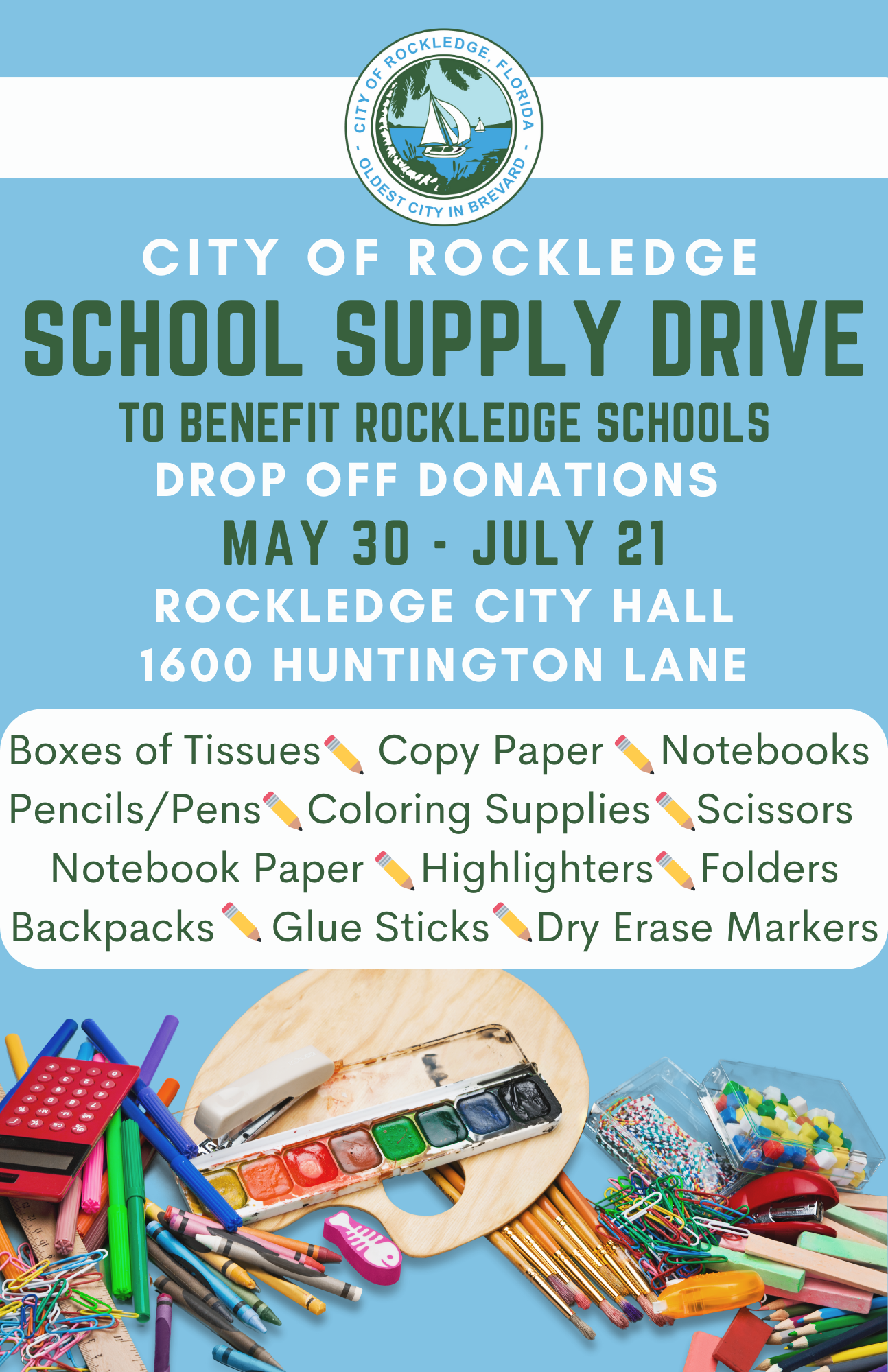 School Supply Drive Flyer