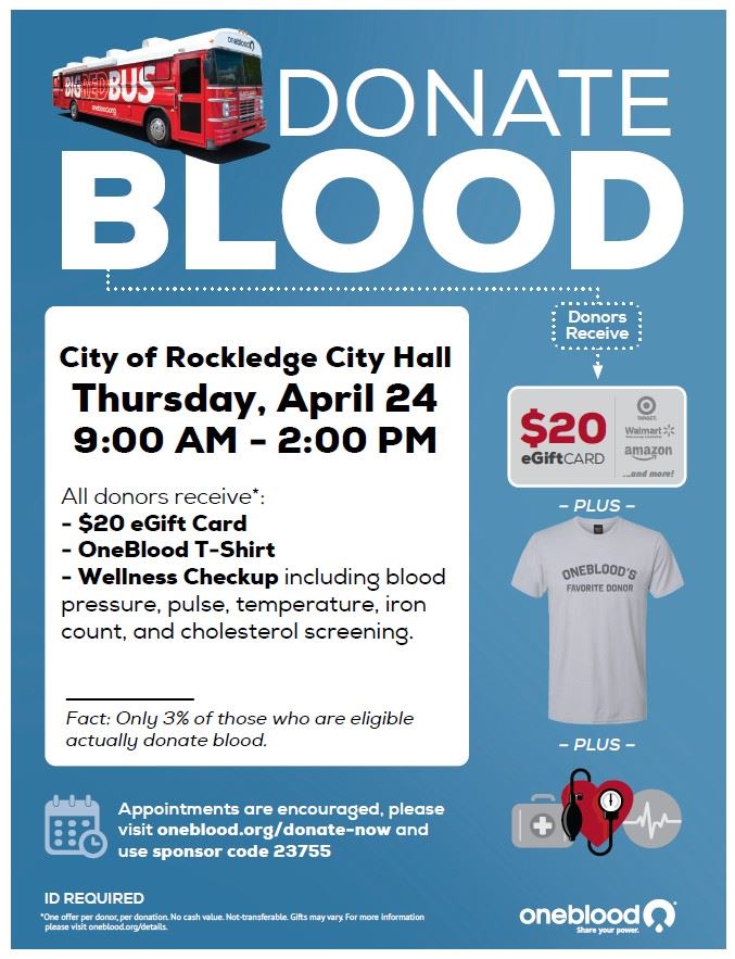 blood drive flyer april 2025